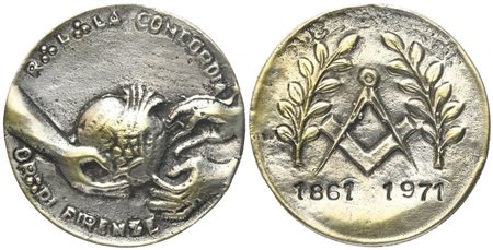  
Medaglia R. L. "La Concordia" Or. di Firenze, 1971, AG (37 mm) 
 