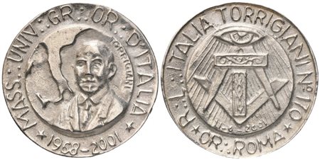  
Medaglia R. L. "Italia Torrigiani" N° 170 Or. Di Roma, 2001, AG (37,1 mm) 
 