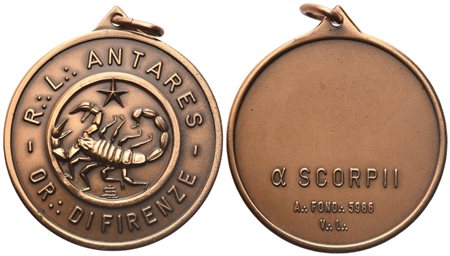  
Medaglia R. L. "Antares" Or. Di Firenze, AE (41,2 mm) 
 