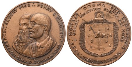  
Medaglia 9° Grado Maestro Eletto Dei Nove, AE (40,4 mm) 
 