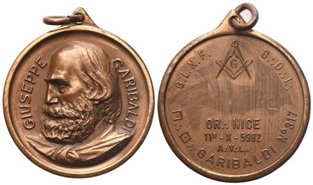  
Medaglia "Giuseppe Garibaldi" N° 317, AE (35,7 mm) 
 