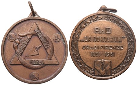  
Medaglia "Saggezza Bellezza Forza" Or. Di Firenze, 1961, AE (41,5 mm) 
 