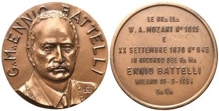  
Medaglia G. M. "Ennio Battelli", 1984, AE (51,4 mm) 
 