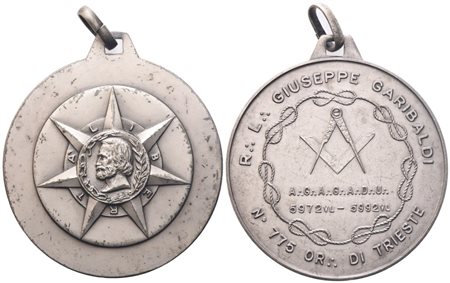  
Medaglia R. L. "Giuseppe Garibaldi" N° 775 Or. Di Trieste (50 mm) 
 