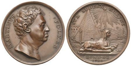  
Medaglia "Martinus Folkes", Roma A. L. 5742, AE (37 mm) 
 