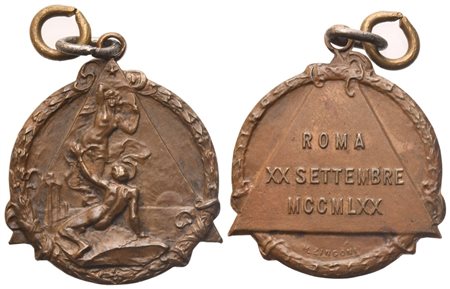  
Medaglia Roma XX Settembre MCCMLXX, AE (25,9 mm) 
 
