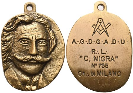  
Medaglia R. L. "C. Nigra" N° 755 Or. Di Milano (44,2 mm) 
 