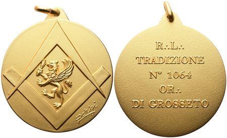 
Medaglia R. L. "Tradizione" N° 1064 Or. Di Grosseto (49,7 mm) 
 