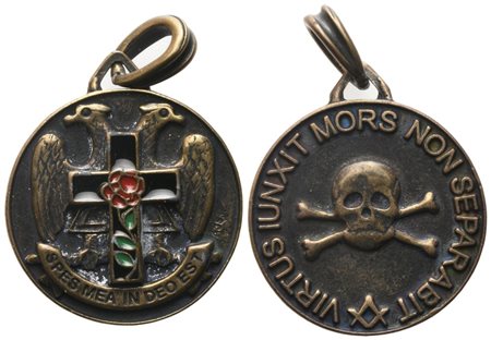  
Medaglia Smaltata "Spes Mea In Deo Est", "Virtus Iunxit Mors Non Separabit" (31,7 mm) 
 