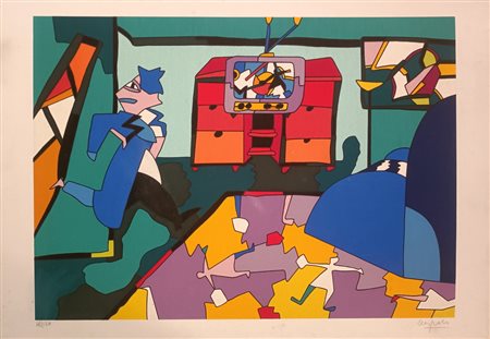 NESPOLO UGO Mosso Santa Maria (Bi) 1941 Senza titolo 1990 Serigrafia...