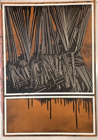 SCANAVINO EMILIO Genova (Ge) 1922 Tramatura Litografia su carta es. p.a....