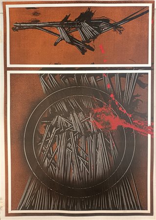 SCANAVINO EMILIO Genova (Ge) 1922 Tramatura Litografia su carta es. 75/100...