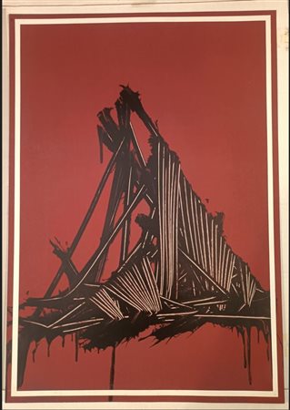 SCANAVINO EMILIO Genova (Ge) 1922 Tramatura Litografia su carta es. 60/100...