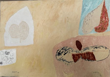 RACITI MARIO Milano (MI) 1934 Senza titolo 1969 Olio su tela 50,00x70,00...