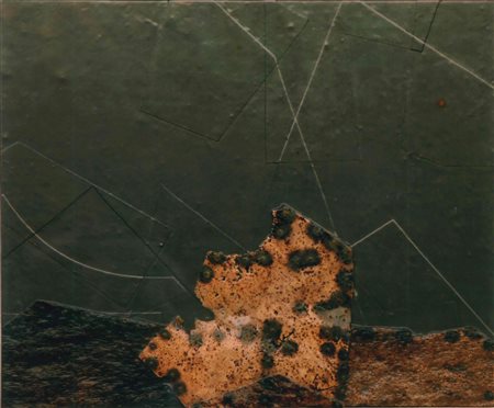 CRIPPA ROBERTO monza (MB) 1921 Landscape Amiantite e collage su tavola...