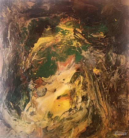 SAVIOLA MAURO Ancona (An) 1938 Piuma bianca Olio e smalto e legno...