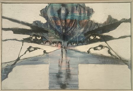 SANTABARBARA GIULIO Milano (Mi) 1944 Clonazione 1997 Olio su tela 40,00x60,00...