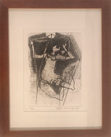 MINGUZZI LUCIANO Bologna (Bo) 1930 Figura Incisione su carta es. 112/125...