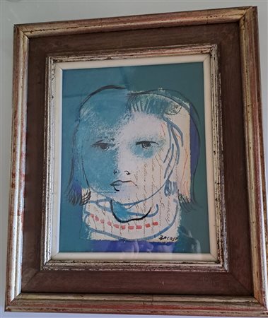 BACOSI MANLIO Perugia (Pg) 1921 Figura Mista su carta 27,00x21,00 Firmato in...