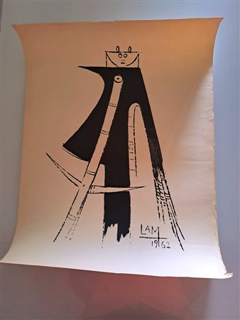 LAM WILFRED Sagua la Grande (Cuba) 1944 Senza titolo 1962 Off set vintage...