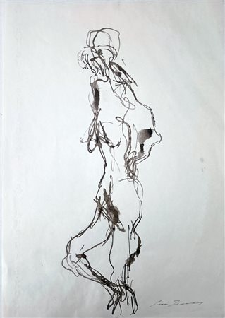 TRECCANI ERNESTO Milano (Mi) 1920 Figura 1970 China su carta 30,00x20,00...