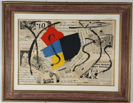 CARMASSI ARTURO Lucca (Lu) 1925 Senza titolo 1970 Collage e tecnica mista su...