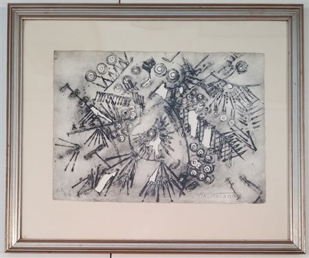 MASTROIANNI UMBERTO Fontana Liri (Fr) 1910 Senza titolo Calcografia su carta...