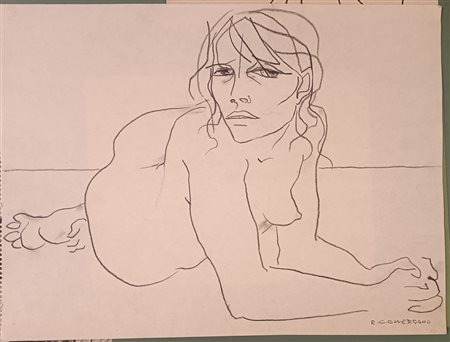 CONVERSANO ROMANO Rovigno in istria (Croazia) 1920 Nudino Matita su carta...