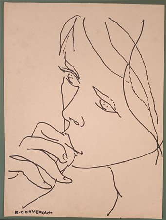 CONVERSANO ROMANO Rovigno in istria (Croazia) 1920 Volto Pennarello su carta...