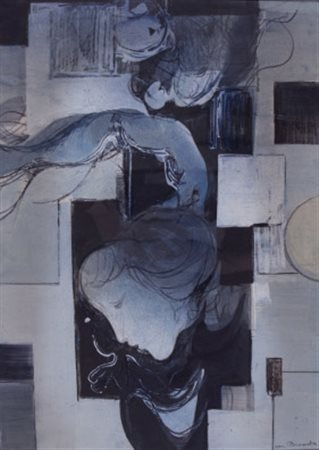 BIONDA MARIO (Torino 1913 - Torino 1985) “Senza titolo” Tecnica mista cm....