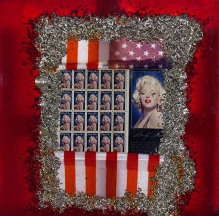 RONDA OMAR (Biella 1947) “Marilyn frozen” 2005 Tecnica mista cm.50x50 Firma,...