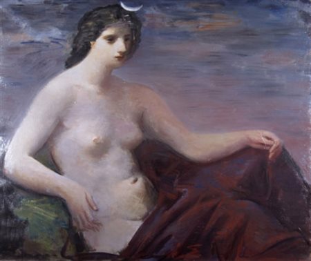 FUNI ACHILLE (Ferrara 1890 - Appiano Gentile 1970) “Diana” 1930 Olio su tela...