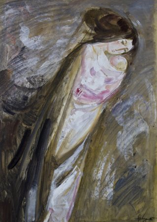 LONGARETTI TRENTO (Treviglio 1916) “Natura morta” 1982 Olio su tela cm. 54x73...