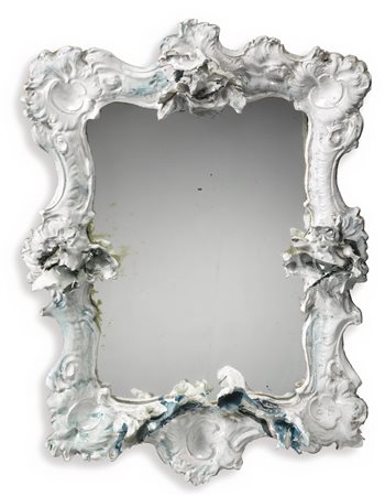 LUCIO FONTANA 1899 - 1968 CORNICE signed with monograms LF, glazed ceramic....