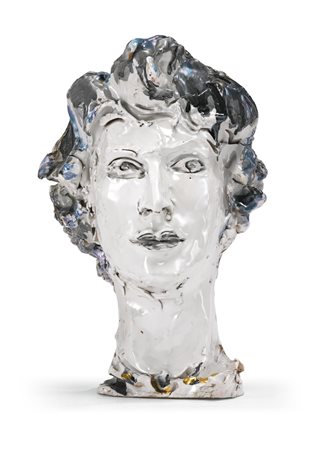 LUCIO FONTANA 1899 - 1968 BUSTO signed and dated 54 on the reverse, glazed...