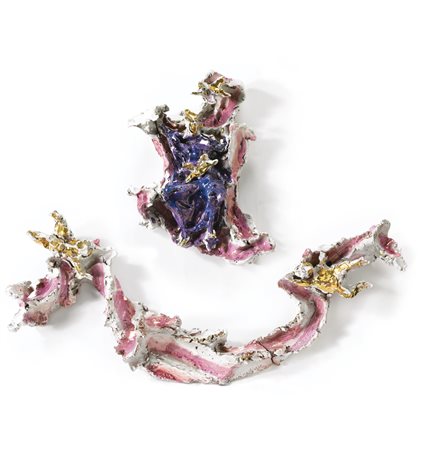 LUCIO FONTANA 1899 - 1968 MADONNA CON BAMBINO E PUTTI signed with monograms...