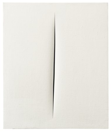 LUCIO FONTANA 1899 - 1968 CONCETTO SPAZIALE, ATTESA signed, titled, dedicated...