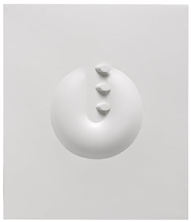 AGOSTINO BONALUMI 1935-2013 BIANCO signed and dated 67 on the reverse, shaped...