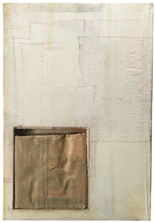 LAWRENCE CARROLL N. 1954 SENZA TITOLO oil, acrylic and tissue collage on...