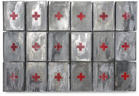 BERTOZZI & CASONI B. 1957 & B. 1961 COMPOSIZIONE N. 4 glazed ceramic....