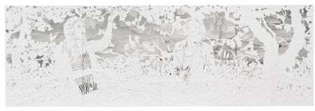 ANDREA MASTROVITO N. 1978 LAUREN collage and acrylic on foamboard. Executed...