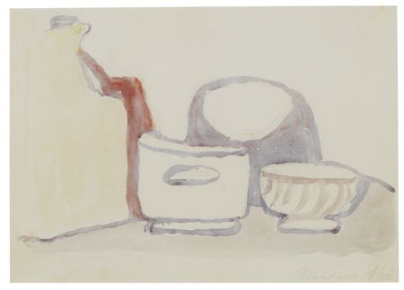 GIORGIO MORANDI 1890 - 1964 NATURA MORTA signed and dated 1946, watercolour...