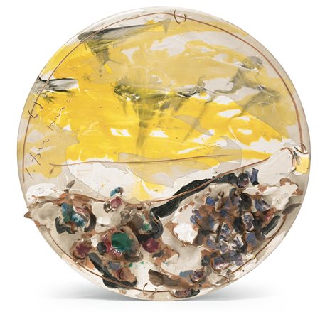 LUCIO FONTANA 1899 - 1968 SENZA TITOLO signed, glazed terracotta. Executed in...