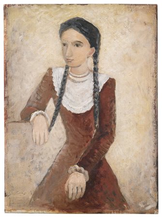 MASSIMO CAMPIGLI 1895 - 1971 RITRATTO signed and dated 1938, oil on canvas...