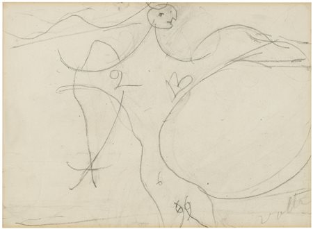 OSVALDO LICINI 1894 - 1958 ANGELO RIBELLE pencil on paper (recto and verso)....