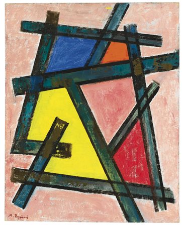 MAURO REGGIANI 1897 - 1980 COMPOSIZIONE signed, oil on canvas. Executed in...