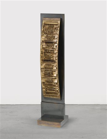ARNALDO POMODORO N. 1926 LA COLONNA DEL VIAGGIATORE bronze, signed, numbered...
