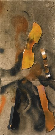 ARMAN 1928 - 2005 COLÈRE SUR MOQUETTE N° 8 signed and dated 70 on the...