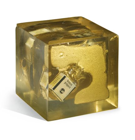 ARMAN 1928 - 2005 ACCUMULATION signed and dated 68, resin and bronze varnish...