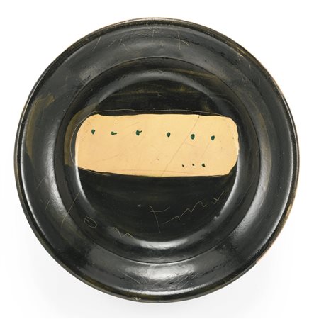 LUCIO FONTANA 1899 - 1968 CONCETTO SPAZIALE signed and dated 57, glazed...